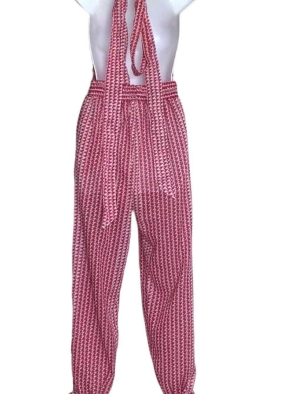 Agua Bendita x Revolve Josie Plunging V-Neck Pink Printed Halter Jumpsuit - Picture 5 of 10